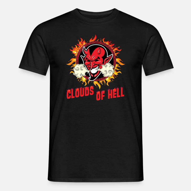 Vaping Devil - Clouds Of Hell - Männer T-Shirt - Schwarz