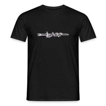 Larp joueur épée noir - T-shirt homme - noir - Devant - AI Model Male 178 light (178cm)