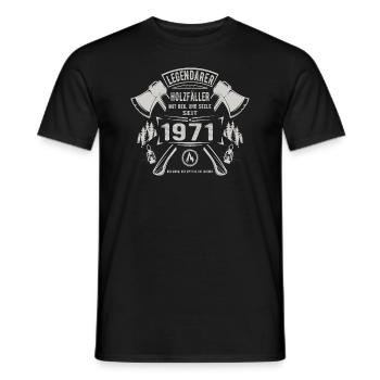 Legendärer Holzfäller Geboren 1971 Geschenk - Männer T-Shirt - Schwarz - Vorne - AI Model Male 178 light (178cm)
