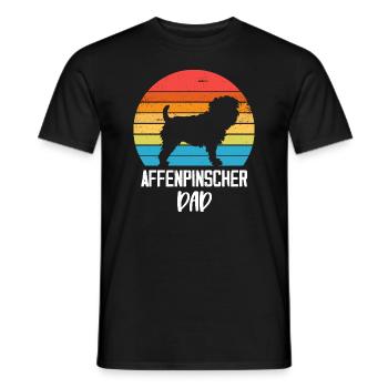 Affenpinscher Papa - T-shirt homme - noir - Devant - AI Model Male 178 light (178cm)