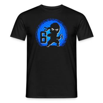 Ninja Birthday 6 Years Boy Ninjas Ninja - Men's T-Shirt - black - Front - AI Model Male 178 light (178cm)