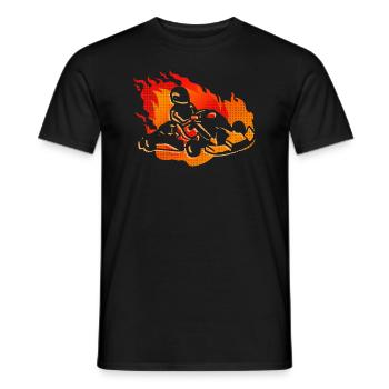 Go Kart Go-Kart Kart Driver Kids Go-Kart - Men's T-Shirt - black - Front - AI Model Male 178 light (178cm)