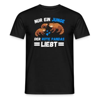 Chinesisches Tier Jungs Geschenk Roter Panda - Männer T-Shirt - Schwarz - Vorne - AI Model Male 178 light (178cm)