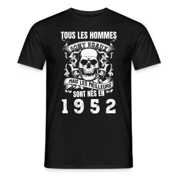 les meilleurs sont nés en 1952 - T-shirt homme - noir - Devant - AI Model Male 178 light (178cm)
