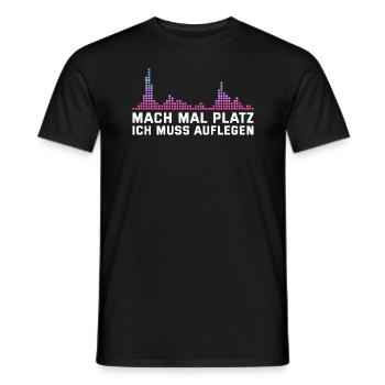 Mach platz Ich muss auflegen DJ Geschenk - Männer T-Shirt - Schwarz - Vorne - AI Model Male 178 light (178cm)