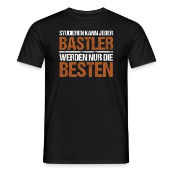 Tout le monde peut étudier - Édition Bastler - T-shirt homme - noir - Devant - AI Model Male 178 light (178cm)