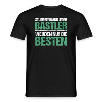Tout le monde peut étudier - Édition Bastler - T-shirt homme - noir - Devant - AI Model Male 178 light (178cm)