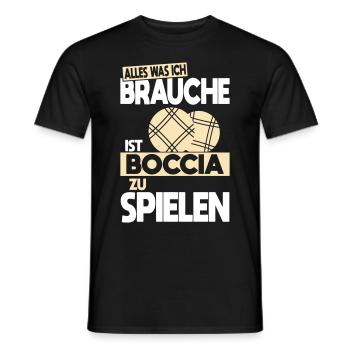 Tout ce dont j’ai besoin, c’est de jouer à la pétanque - T-shirt homme - noir - Devant - AI Model Male 178 light (178cm)