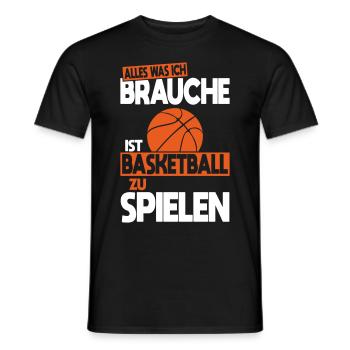 Tout ce dont j’ai besoin, c’est de jouer au basket - T-shirt homme - noir - Devant - AI Model Male 178 light (178cm)