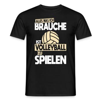 Tout ce dont j’ai besoin, c’est de jouer au volley-ball - T-shirt homme - noir - Devant - AI Model Male 178 light (178cm)