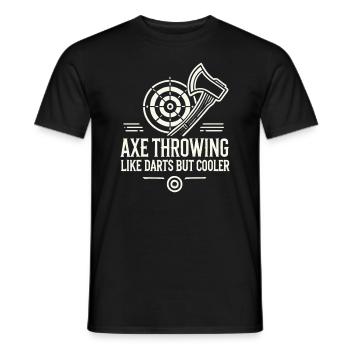 Axtwerfen wie Darts, aber cooler - Männer T-Shirt - Schwarz - Vorne - AI Model Male 178 light (178cm)