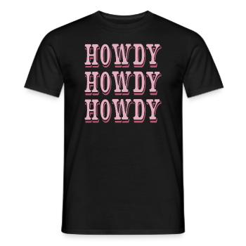 Howdy - Männer T-Shirt - Schwarz - Vorne - AI Model Male 178 light (178cm)