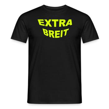 EXTRA BREIT EXTRABREIT - Männer T-Shirt - Schwarz - Vorne - AI Model Male 178 light (178cm)