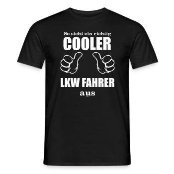 Der Brummi Fahrer: So sieht ein richtig cooler LKW - Männer T-Shirt - Schwarz - Vorne - AI Model Male 178 light (178cm)
