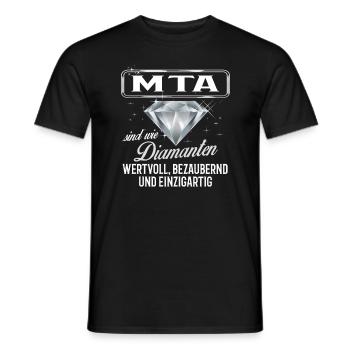 MTA - DM - Männer T-Shirt - Schwarz - Vorne - AI Model Male 178 light (178cm)
