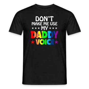 Papa Voix Gay Pride Lgbt Drôle Arc-en-ciel - T-shirt homme - noir - Devant - AI Model Male 178 light (178cm)