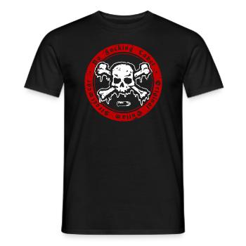 Totenkopf - no fucking label - Männer T-Shirt - Schwarz - Vorne - AI Model Male 178 light (178cm)