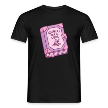 Witch Spell Book Beginner Book To Spells Funny - Men's T-Shirt - black - Front - AI Model Male 178 light (178cm)