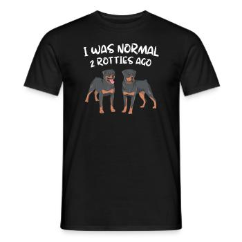Funny gift dog lover Rottie Rottweiler - Men's T-Shirt - black - Front - AI Model Male 178 light (178cm)