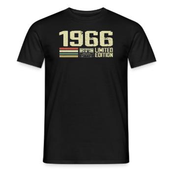 Né en 1966 - Vintage 1966 - 58e Anniversaire Rétro - T-shirt homme - noir - Devant - AI Model Male 178 light (178cm)