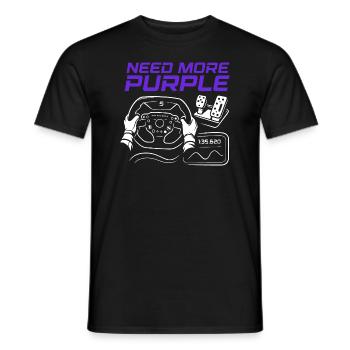 Besoin de plus de violet - Chemise Sim Racing Best Time - T-shirt homme - noir - Devant - AI Model Male 178 light (178cm)