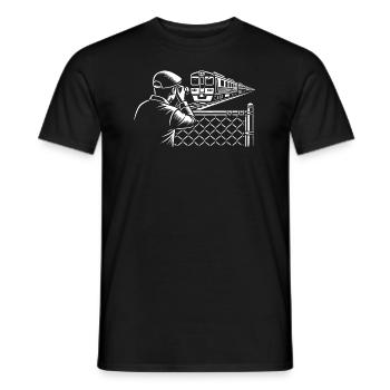 Trainspotting Faszination – Für Eisenbahnfans - Männer T-Shirt - Schwarz - Vorne - AI Model Male 178 light (178cm)