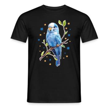 Étoiles de perruche - T-shirt homme - noir - Devant - AI Model Male 178 light (178cm)