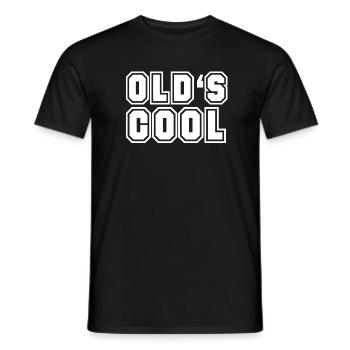 old is cool - Men's T-Shirt - black - Front - AI Model Male 178 light (178cm)