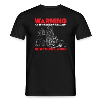 Neufundländer Newfoundland Hund - Männer T-Shirt - Schwarz - Vorne - AI Model Male 178 light (178cm)