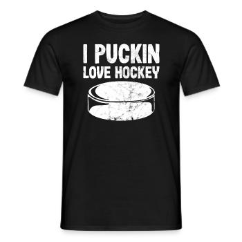 Hockey i puckin love hockey spieler - Männer T-Shirt - Schwarz - Vorne - AI Model Male 178 light (178cm)