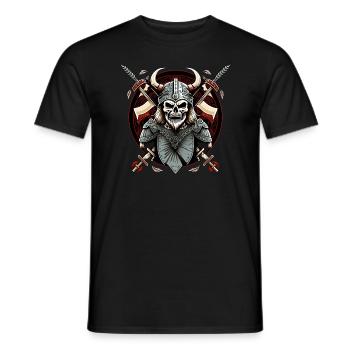 Dead Valhalla Viking - Kanalisieren Sie Ihren - Männer T-Shirt - Schwarz - Vorne - AI Model Male 178 light (178cm)