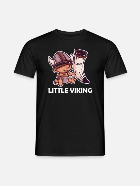 Wikinger Kinder Little Viking Nordisch Vater Sohn - Männer T-Shirt - Schwarz