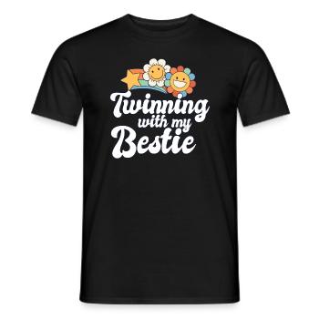 Jumelage de l’équipe des meilleurs amis avec mon meilleur jumeau - T-shirt homme - noir - Devant - AI Model Male 178 light (178cm)