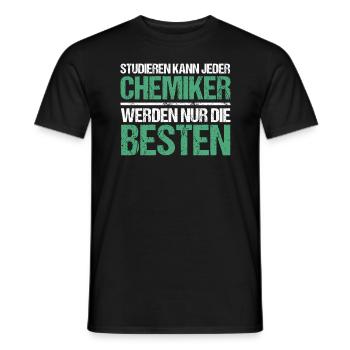 Tout le monde peut étudier - Édition Chimiste - T-shirt homme - noir - Devant - AI Model Male 178 light (178cm)