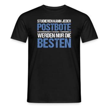 Tout le monde peut étudier - Postman Edition - T-shirt homme - noir - Devant - AI Model Male 178 light (178cm)