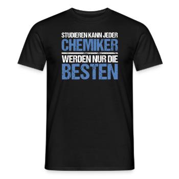 Tout le monde peut étudier - Chemist Edition - T-shirt homme - noir - Devant - AI Model Male 178 light (178cm)