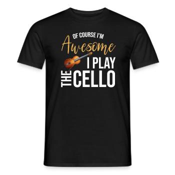 Cello cello - Men's T-Shirt - black - Front - AI Model Male 178 light (178cm)