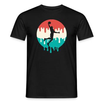 joueur de basket-ball joueur de basket-ball dégoulinant joueur de basket-ball - T-shirt homme - noir - Devant - AI Model Male 178 light (178cm)