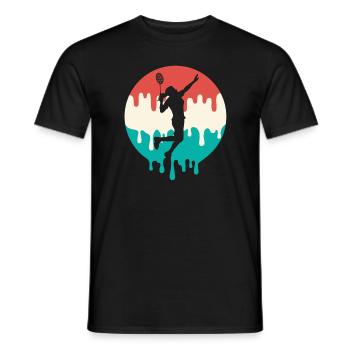 Badminton player dripping badminton badminton - Men's T-Shirt - black - Front - AI Model Male 178 light (178cm)