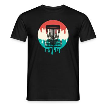 Disc golfer dégoulinant disque golf lecteur disc golf - T-shirt homme - noir - Devant - AI Model Male 178 light (178cm)