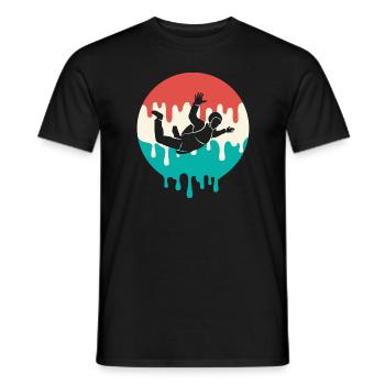Skydiver Fallschirmspringer Vintage Skydiving - Men's T-Shirt - black - Front - AI Model Male 178 light (178cm)