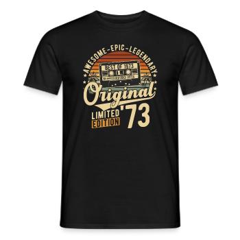 1973 Jahrgang Retro Vintage Geburstag Geschenk - Männer T-Shirt - Schwarz - Vorne - AI Model Male 178 light (178cm)