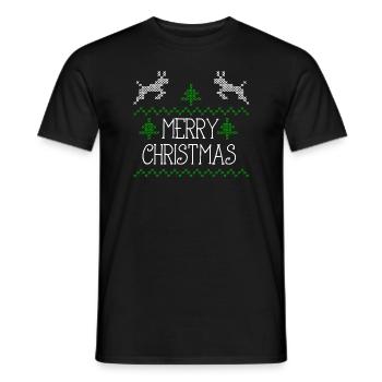 Merry Christmas design I - Men's T-Shirt - black - Front - AI Model Male 178 light (178cm)