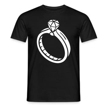 Wedding - Men's T-Shirt - black - Front - AI Model Male 178 light (178cm)