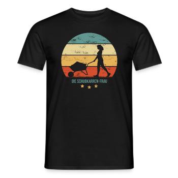 DIE SCHUBKARREN-FRAU grunge lustiger Spruch Garten - Männer T-Shirt - Schwarz - Vorne - AI Model Male 178 light (178cm)