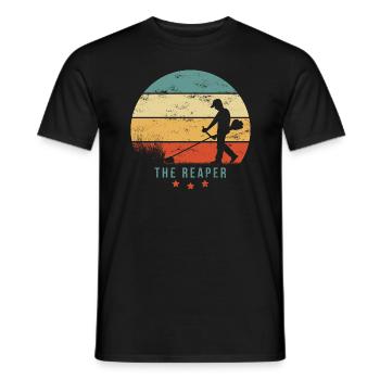 THE REAPER grunge The Grim Reaper saying Motorsense - Men's T-Shirt - black - Front - AI Model Male 178 light (178cm)