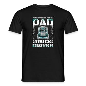 Dad and truck driver - Men's T-Shirt - black - Front - AI Model Male 178 light (178cm)