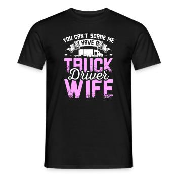 I have a truck driver wife - Männer T-Shirt - Schwarz - Vorne - AI Model Male 178 light (178cm)