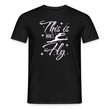 Zo vlieg ik turnen - Heren T-shirt - zwart - Voor - AI Model Male 178 light (178cm)