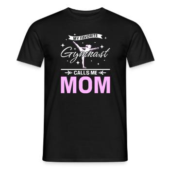 Ma gymnaste préférée m’appelle maman - T-shirt homme - noir - Devant - AI Model Male 178 light (178cm)